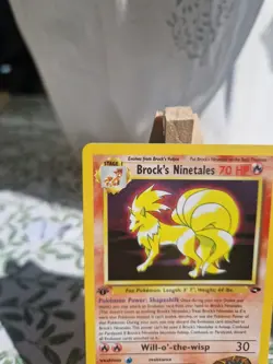 Brock's Ninetales 1st First Edition 3/132 Gym Challenge Holo Rare Pokemon Card - Image 2