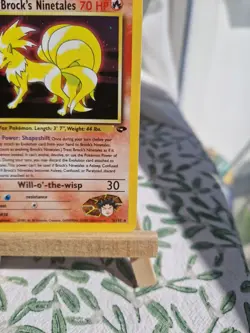 Brock's Ninetales 1st First Edition 3/132 Gym Challenge Holo Rare Pokemon Card - Image 4