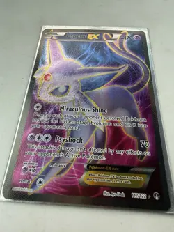 Pokemon Espeon EX Holo Basic Psychic 170 HP 117/122 2016 Pokemon Card English - Image 2