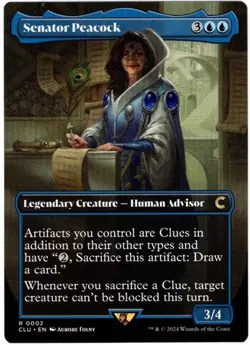 Senator Peacock ** Borderless ** Ravnica: Clue Edition CLU - NM MTG - Image 1