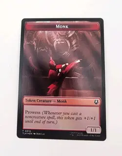 Monk Food (0021) Double-Sided Token Avatar: The Last Airbender • Foil MTG - Image 1