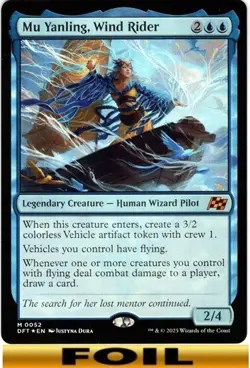 Mu Yanling, Wind Rider - FOIL - Aetherdrift - NM MTG - Image 1