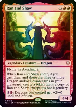 Ran and Shaw Avatar: The Last Airbender NM MTG Foil - Image 1