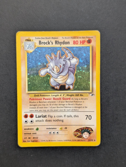 Brock's Rhydon No.112 Gym Heroes Holo Japanese Pokemon Card Rare - Image 1