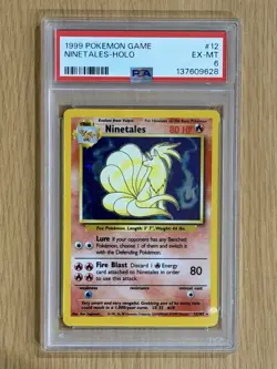 1999 Pokemon Base Set Nine Tails Holo PSA EX-MT 6 Card 12/102 - Image 1