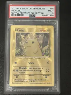 Pokemon 2021 Celebrations Pikachu Ultra Premium Collection Card #58/102 PSA 9 🔥 - Image 1