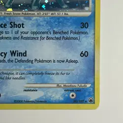 Pokemon TCG Glaceon 020/100 DP Majestic Dawn Deck Exclusives Holo Rare SWIRL HP - Image 4