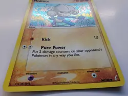 Pokemon TCG Meditite 56/100 Reverse Holo Stamped Common Crystal Guardian Light P - Image 3