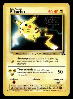 Pikachu 4 WB Stamped First Movie Promo Pokemon LP - Image 1