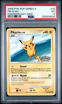 Pikachu Pokemon Day #15 POP Series 9 PSA 5 - Image 1