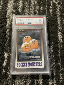 1997 Pokemon Japanese Carddass Dugtrio #51 PSA 9 Mint Pocket Monsters Japanese - Image 1