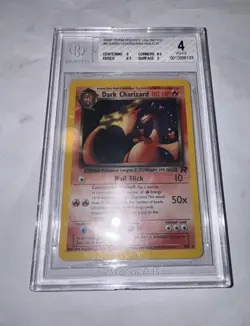 Pokemon Dark Charizard 4/82 Team Rocket Rare Holo bgs 4 LOW POP Rare - Image 1
