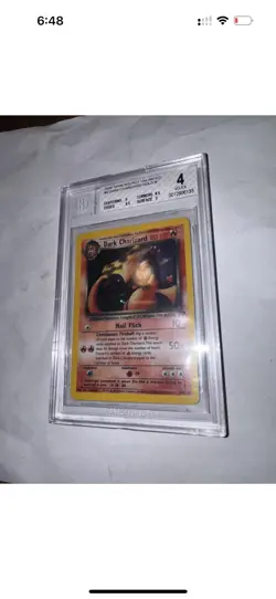 Pokemon Dark Charizard 4/82 Team Rocket Rare Holo bgs 4 LOW POP Rare - Image 3