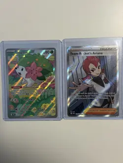 Pokemon Illustration Rare Full Art Trainer Lot – Shaymin & Team Rocket’s Ariana - Image 1