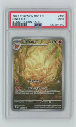 2023 Pokemon OBF EN Illustration Rare PSA 9 Ninetales #199 PSA 9 - Image 1