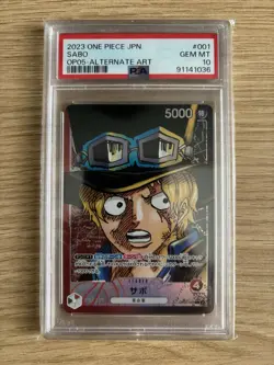 One Piece TCG PSA 10 SABO OP05-001 L - 2023 JAP JAPANESE - Image 1