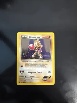 Pokemon NM TCG Rockets Hitmonchan Holo Rare Card 11/132 Gym Heroes - Image 1