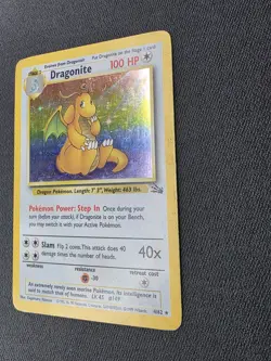 Pokemon TCG Dragonite 4/62 Fossil Rare Holo Card WOTC 1999 - Image 3