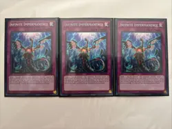 Infinite Impermanence Secret Rare Card RA01-EN075 1st Edition x3 Play Set - Image 1