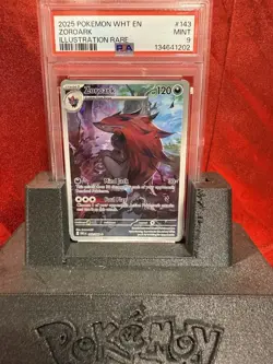 2025 Pokemon White Flare Zoroark #143 Illustration Rare PSA 9 - Image 2