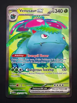 Venusaur ex 182/165 Pokemon 151 Ultra Rare Near Mint (NM) Full Art 2023 - Image 1