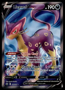 Liepard V (Full Art) 180/198 SWSH06: Chilling Reign Pokemon - Image 1