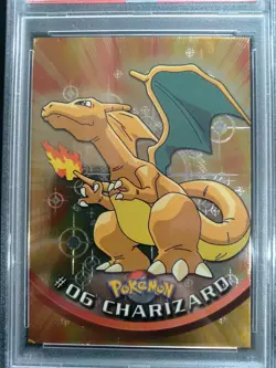 Graded PSA 5 CHARIZARD #6 FOIL 1999 Topps Pokemon T.V. *3D STAR PRINT* - Image 2