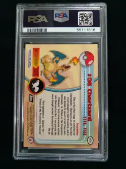 Graded PSA 5 CHARIZARD #6 FOIL 1999 Topps Pokemon T.V. *3D STAR PRINT* - Image 3