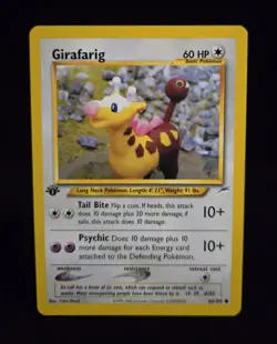 Pokemon TCG - GIRAFARIG - 66/105 - 1ST EDITION - NEO DESTINY 2002 - WOTC - LP/NM - Image 1