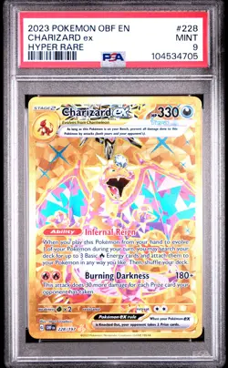 2023 Pokemon Obf En-Obsidian Flames #228 Charizard Ex Hyper Rare PSA 9 - Image 1