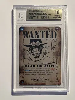 Portgas.D.Ace (SP) OP13 *ERROR* Wanted Poster One Piece English BGS 10 PRISTINE - Image 1