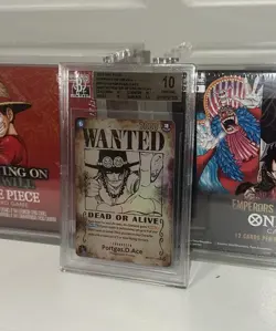 2025 One Piece Portgas.D.Ace SP OP13-19 *ERROR* Wanted Poster BGS 10 PRISTINE - Image 2