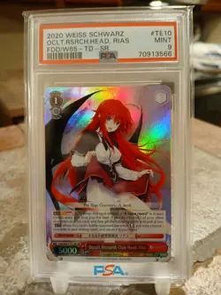 Weiss Schwarz TCG Rias Gremory PSA 9 SR English Highschool DxD Super Rare - Image 1