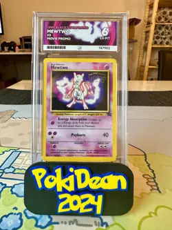 Pokemon TCG Mewtwo #3 Black Star Movie Promo Card Wizards of the Coast - Image 1