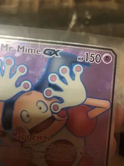 Mr. Mime GX (156/168) Celestial Storm Full Art Ultra Rare Pokemon Card Damaged - Image 2