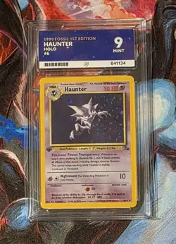Ace 9 Haunter 6/62 Fossil 1st Edition Holo Rare Graded Pokemon Card - Image 3