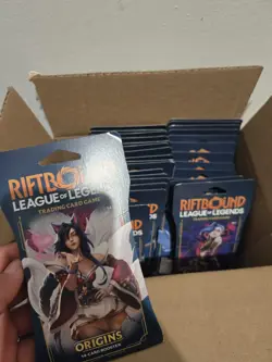 Riftbound Origins League of Legend Trading Card Game Sleeved Booster Pack 30 Lot - Image 1
