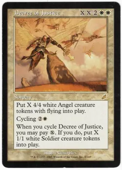 Decree of Justice 2003 Scourge White Rare Sorcery MTG LP AZ4 - Image 1