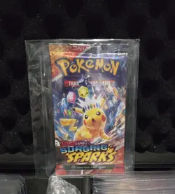 Pokemon Scarlet & Violet Surging Sparks New Sealed Unweighed Booster Pack - Image 1