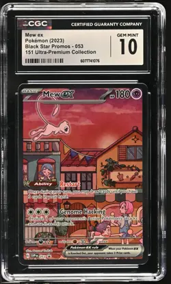 POKEMON CGC 10 GEM MINT Mew ex 053 SVP053 151 UPC Black Star Promo - Image 1