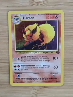 Flareon Holo Rare – Jungle Set 3/64 – Vintage Pokemon Card (1999 WOTC) MP - Image 1