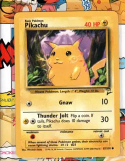 Pokemon TCG Pikachu 87/130 Base Set 2 WOTC NM - Image 1