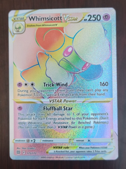 Pokemon Whimsicott VSTAR Secret Rare Full Art Holo 175/172 Brilliant Stars 250HP - Image 1