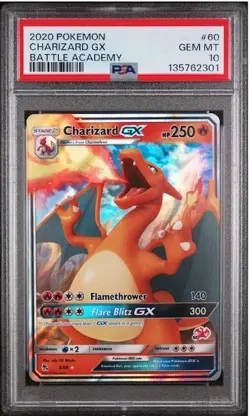 2020 POKEMON CHARIZARD GX 9/68 BATTLE ACADEMY PSA 10 - Image 1