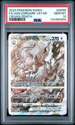 2023 POKEMON SWORD & SHIELD CROWN ZENITH FULL ART/HISUIAN ZOROARK VSTAR PSA 10 - Image 1