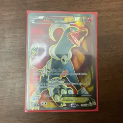 Pokemon Houndoom EX Full Art 153/162 Breakthrough Ultra Rare Holo 170 HP English - Image 1