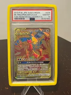 2019 Pokemon Tag Team All Stars Moltres & Zapdos & Articuno GX # 226 PSA 10 - Image 1