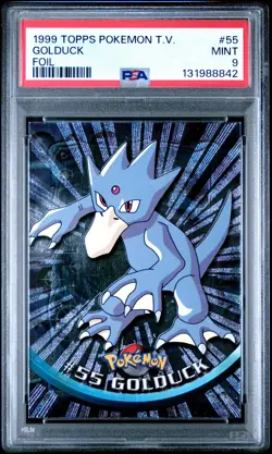 1999 TOPPS POKEMON TV FOIL #55 GOLDUCK PSA 9 - Image 1