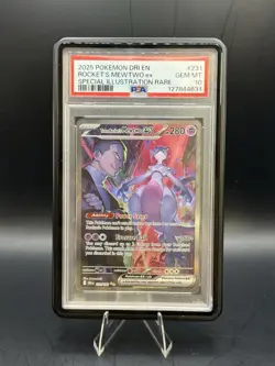 Pokemon TCG Team Rockets Mewtwo EX 213/182 Full Art Destined Rivals PSA 10 - Image 1