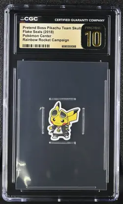 Boss Pikachu - 2022 Pokemon Flake Seals (Rainbow Rocket) - CGC Pristine 10 - Image 1
